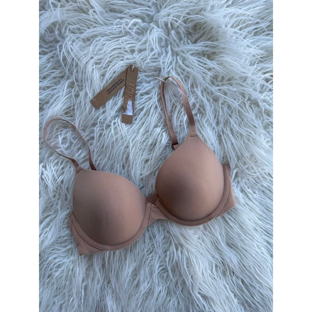 Skims Fits Everybody T-shirt Bra Ochre Size 32C - Picture 3 of 8